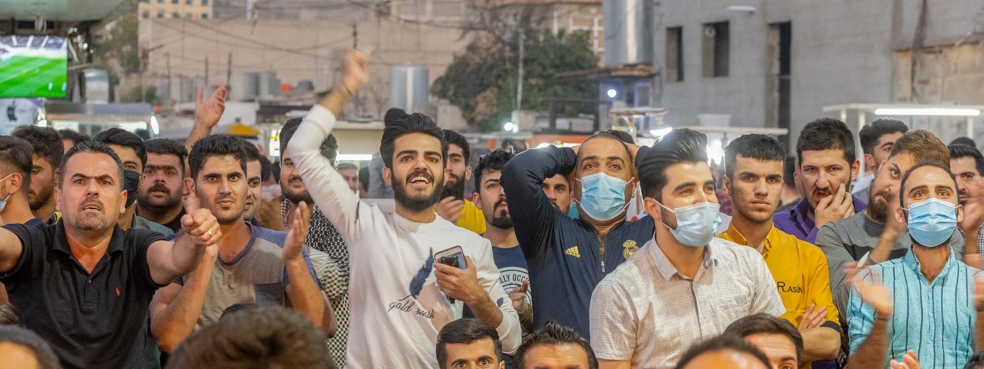 شەقامی ئیسکانی هەولێر لەکاتی یاریی کلاسیکۆ