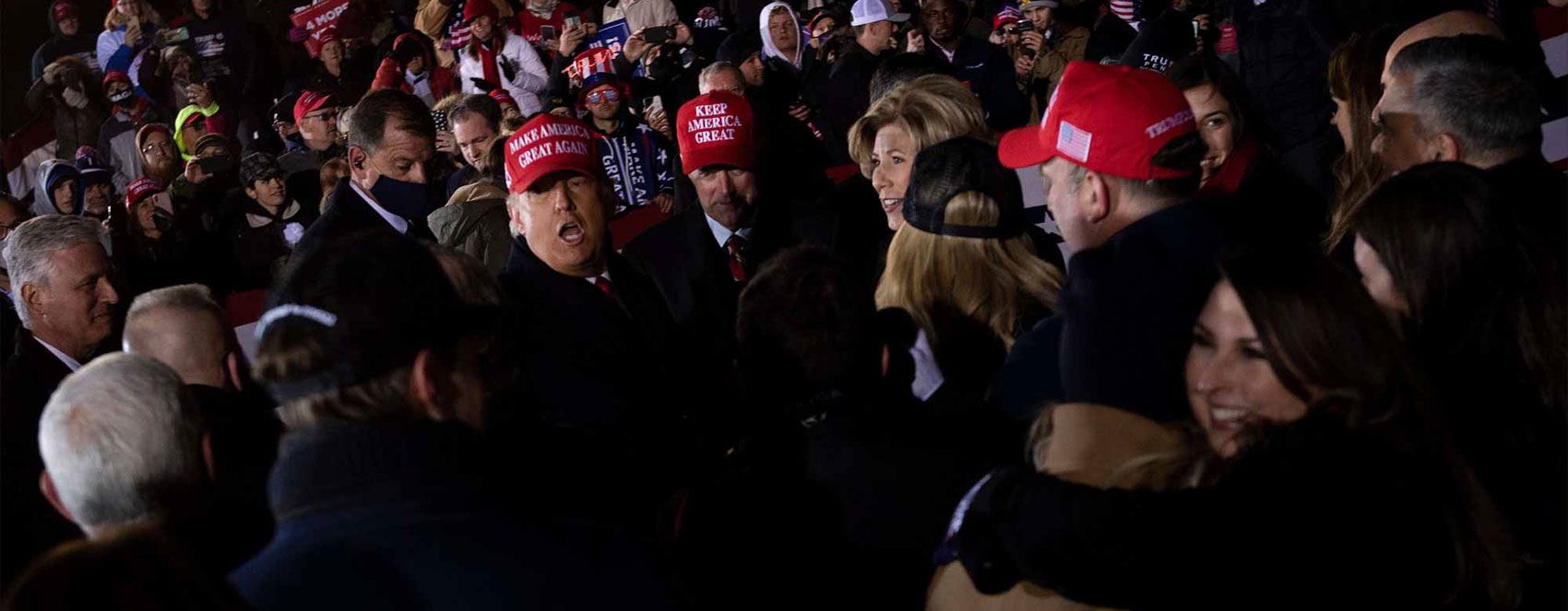 Trump di nava alîgirên xwe de li Michigan