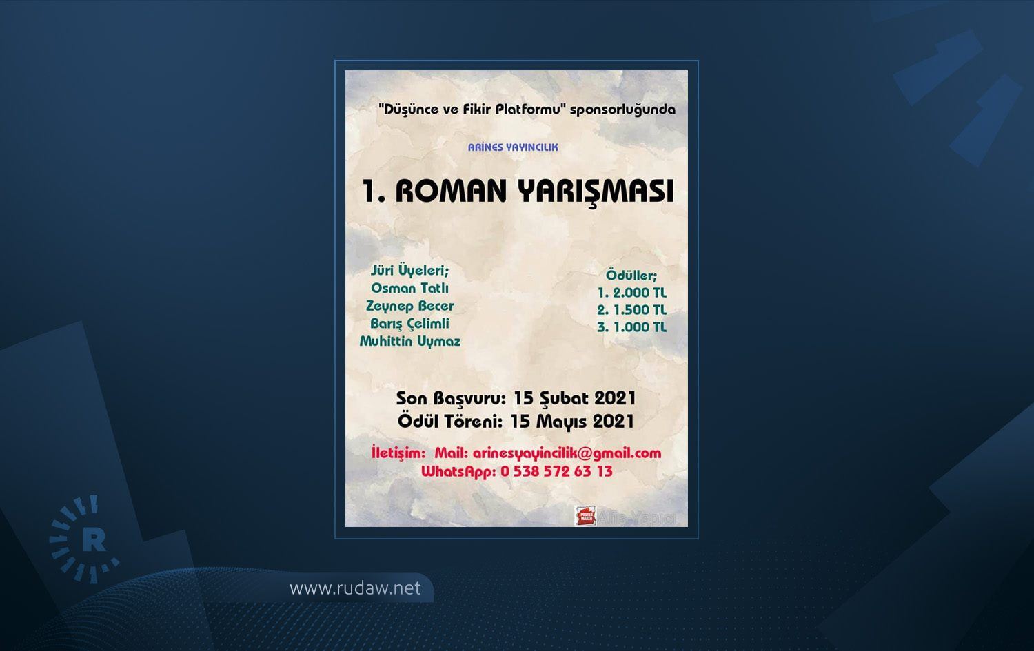 Arines Yayıncılık’tan roman yarışması