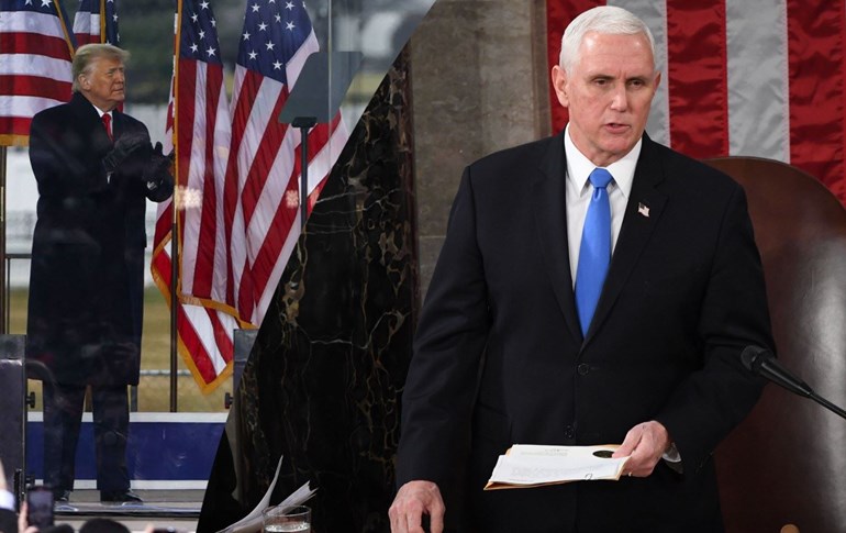 دۆناڵد ترەمپ و مایک پێنس. وێنە: AFP