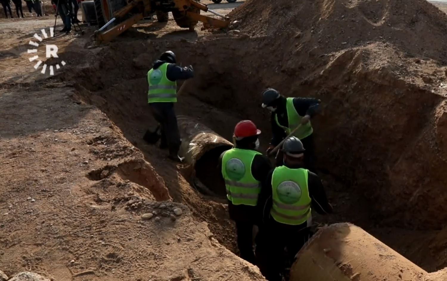 Ji çemê Firatê bi boriyê av bo Hesekê tê veguhastin