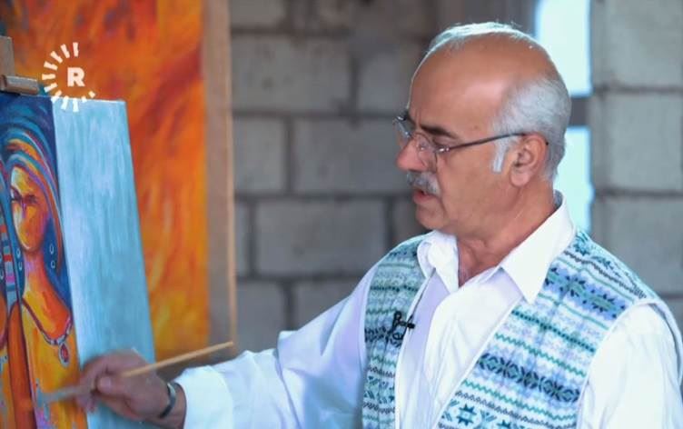 Resamê Rojavayî Sadûn: Di tabloyên xwe de dîroka netewa xwe nîşan didim