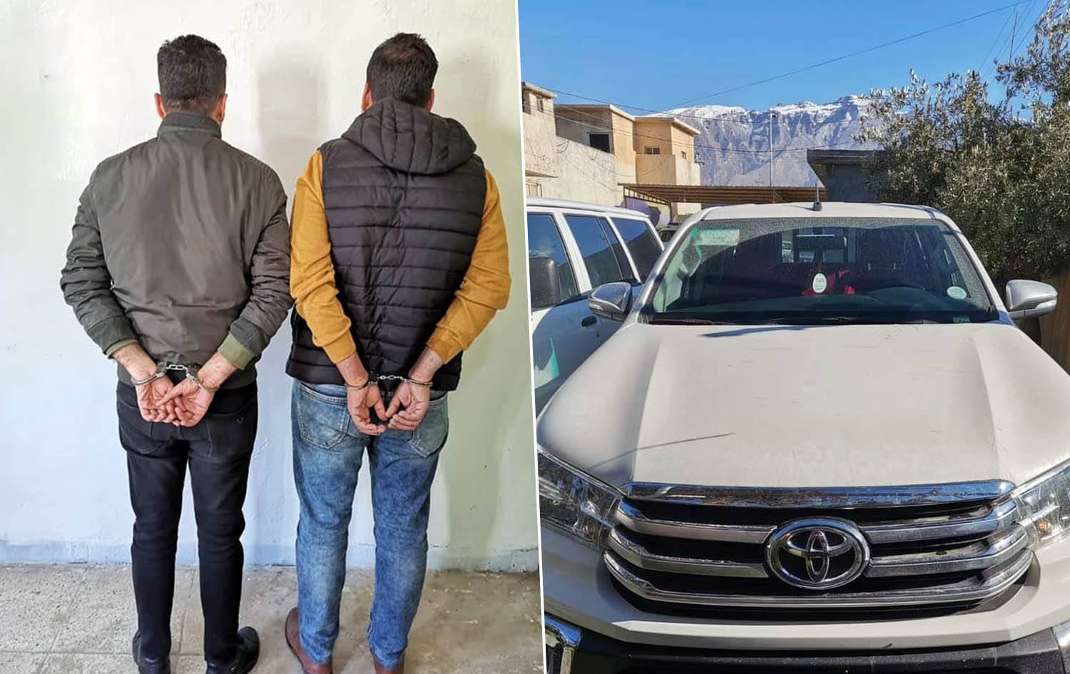 دوو کەس لە سلێمانی لەسەر 'دزینی' ئۆتۆمبێلی دیلیڤەری دەستگیرکران