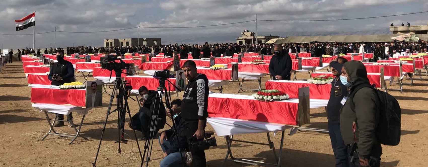 لە رێوڕەسمێکدا رووفاتی 104 کوردی ئێزدی لە کۆچۆ بەخاکسپێردران