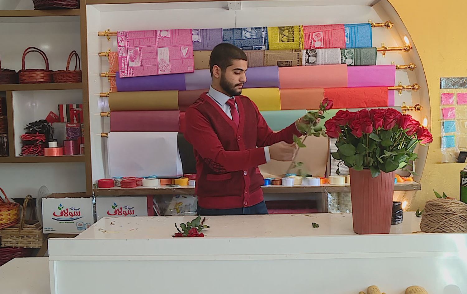 گوڵفرۆشێک: زیاتر لە 5 هەزار گوڵم بۆ ڤالانتاین هێناوە