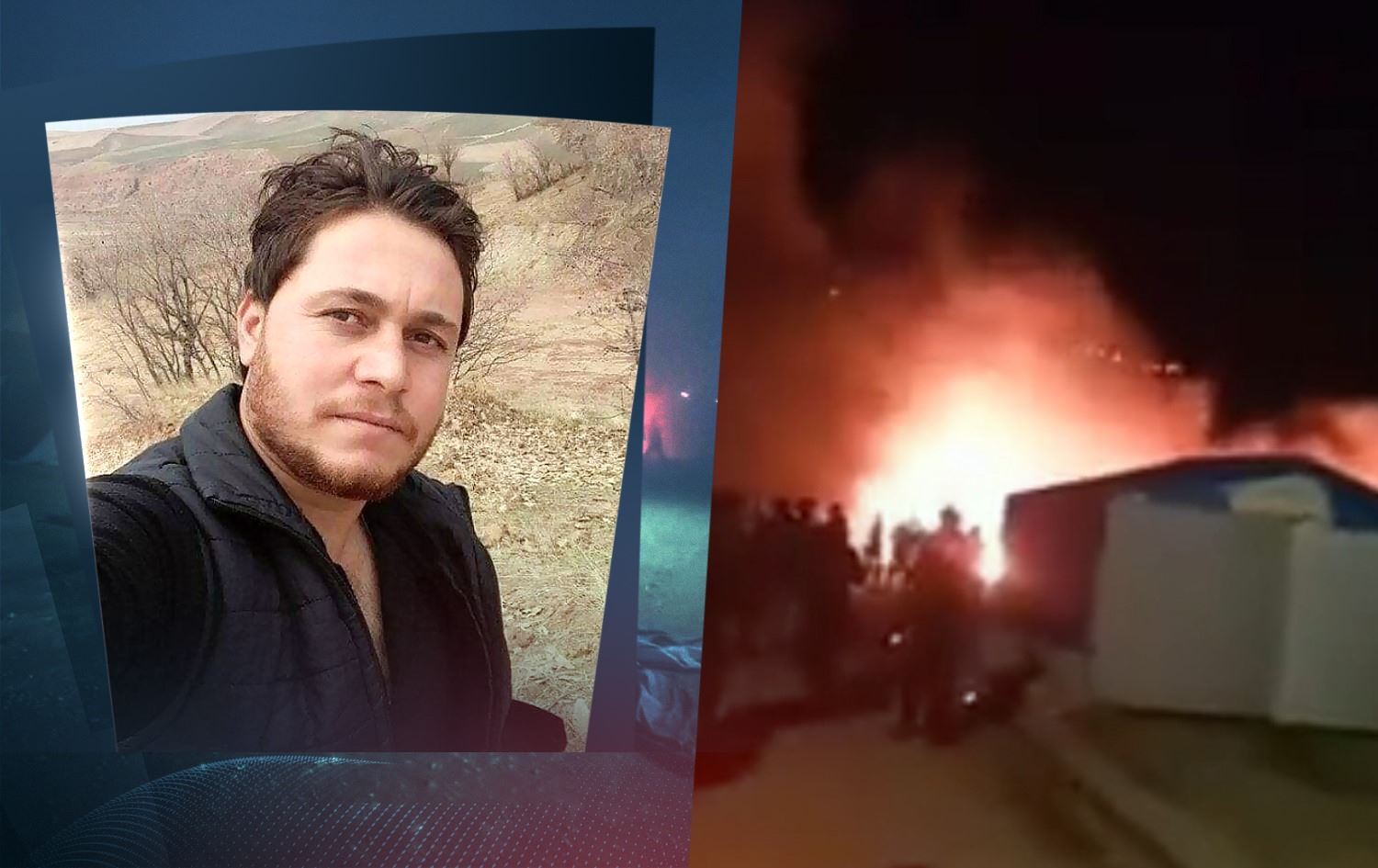 Ezidilerin yaşadığı kampta facia: Baba ve iki çocuğu yanarak can verdi!