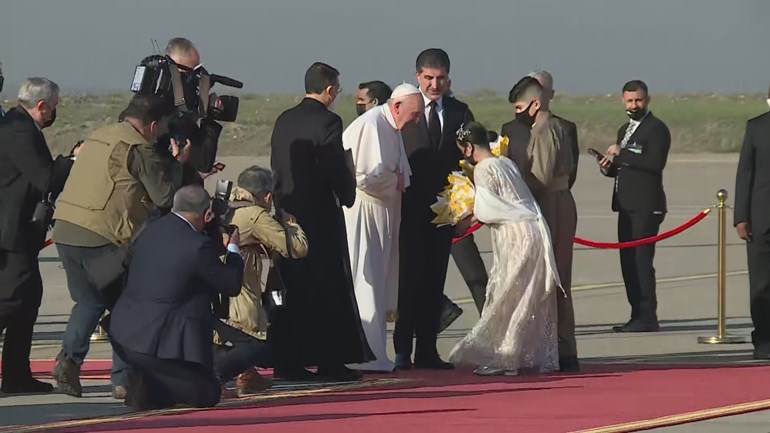 Papa Francis gihişt Hewlêrê