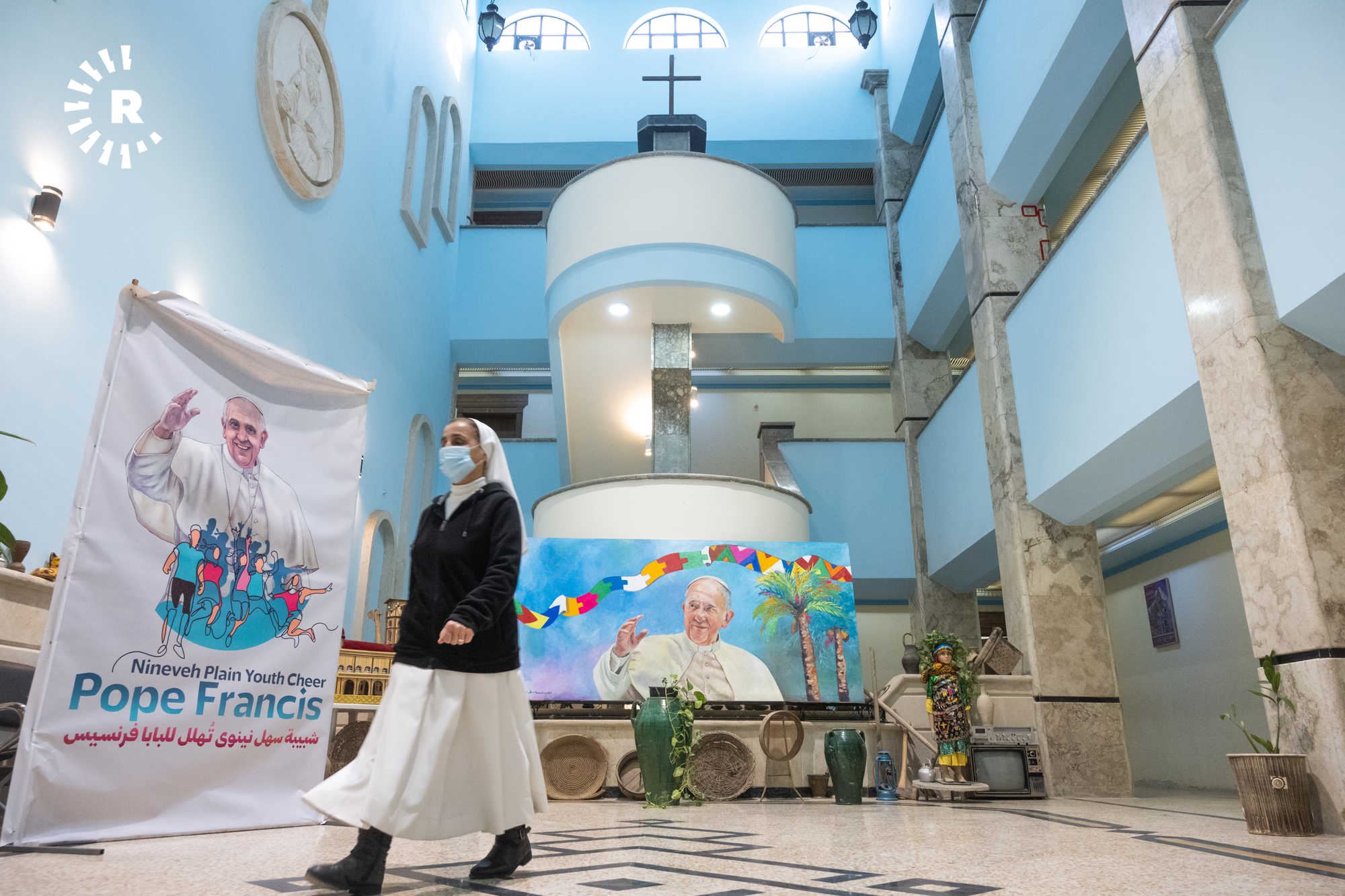 Tahira el Kübra Kilisesi Papa'yı karşılamaya hazır