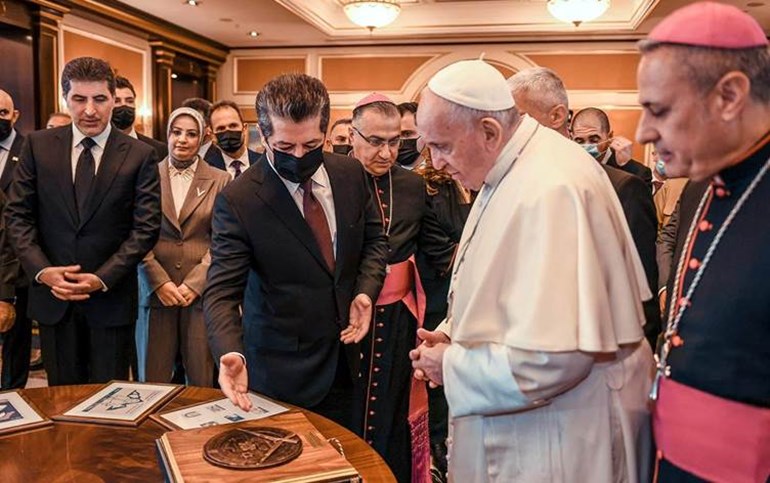 Papa îro gihişt Kurdistanê