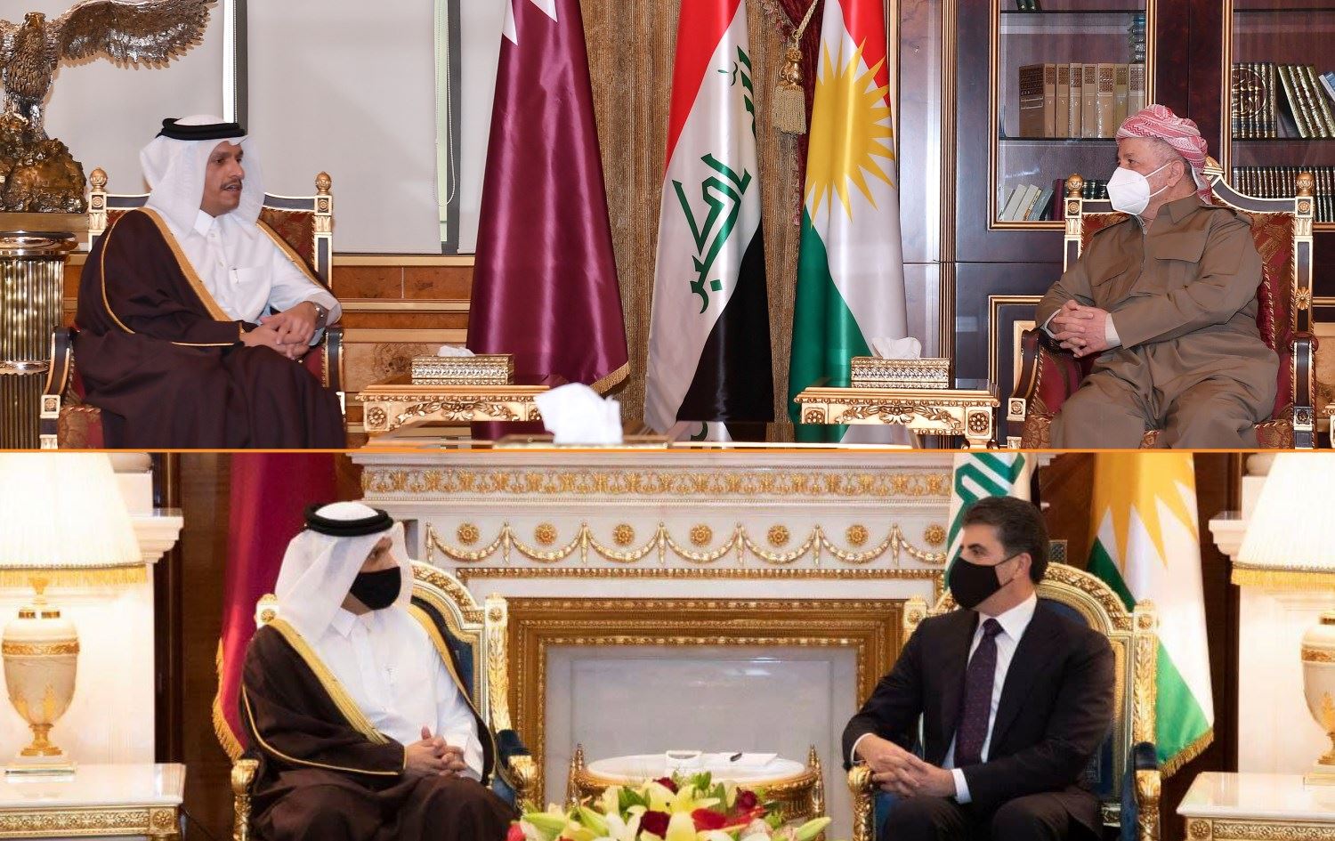 Katar Dışişleri Bakanı Kürdistanlı yetkililerle bir araya geldi