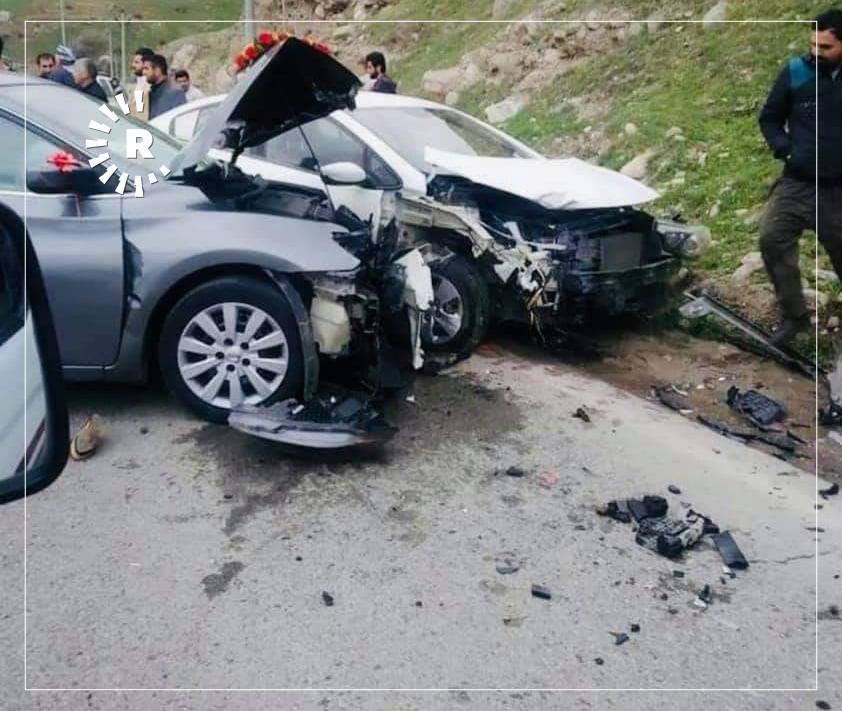 ئۆتۆمبێلێکی بووک و زاوا تووشی رووداوی هاتووچۆ بوو