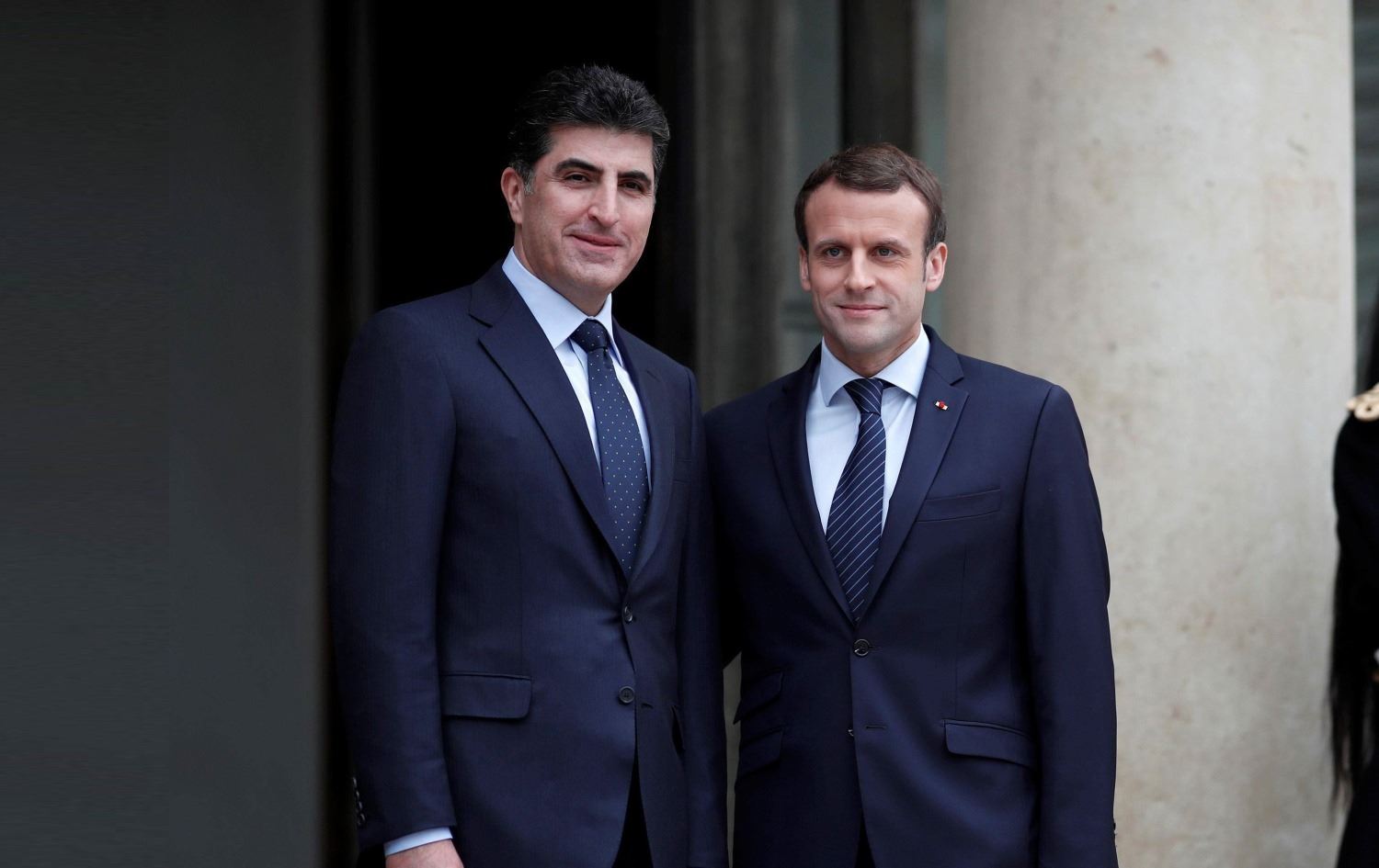 Nêçîrvan Barzanî û Emmanuel Macron li koşka Elyseeyê dicivin