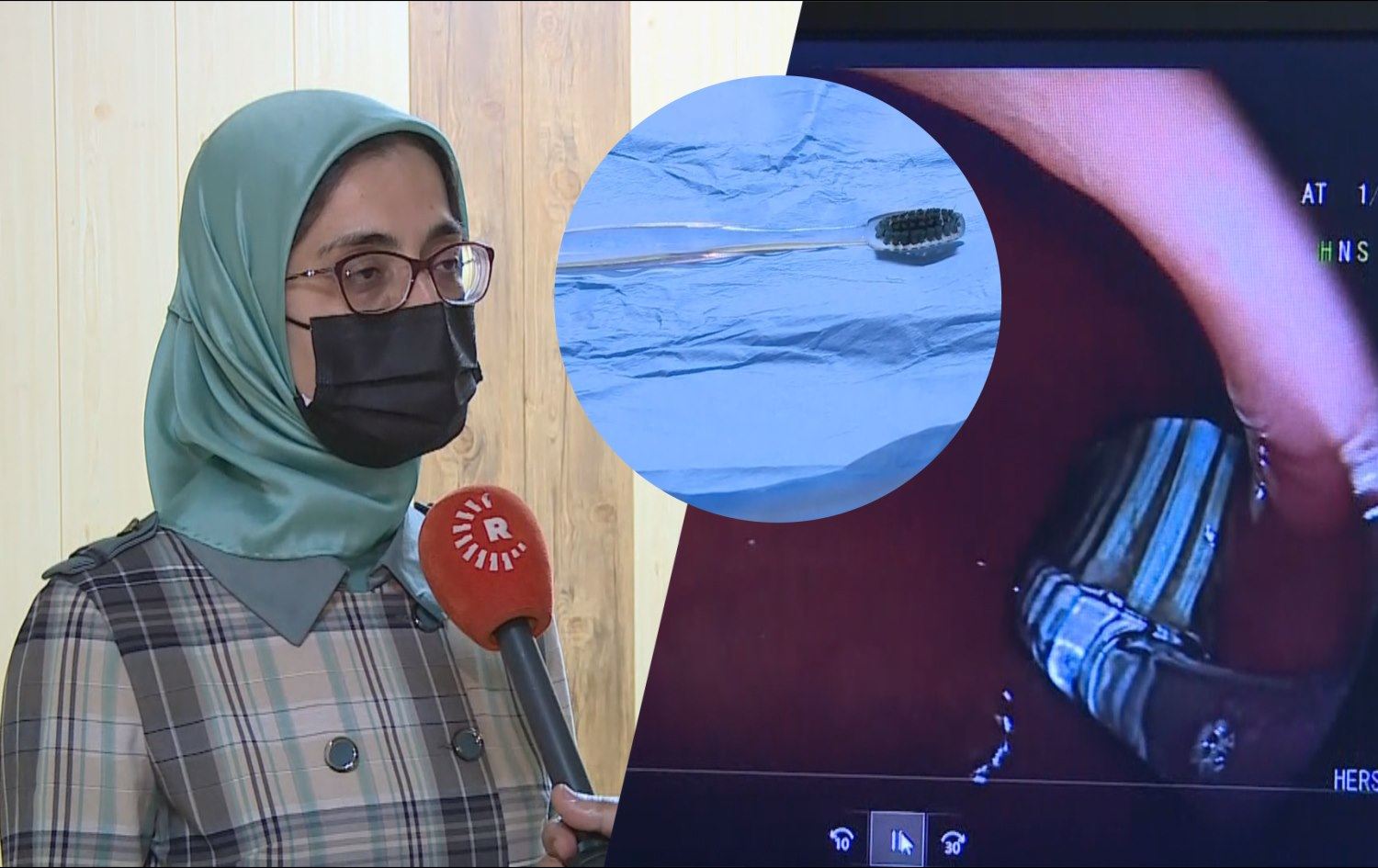 ڤیدیۆ؛ لە هەولێر منداڵێک فڵچەی ددان شووشتن قوت دەدات و رزگار دەکرێت