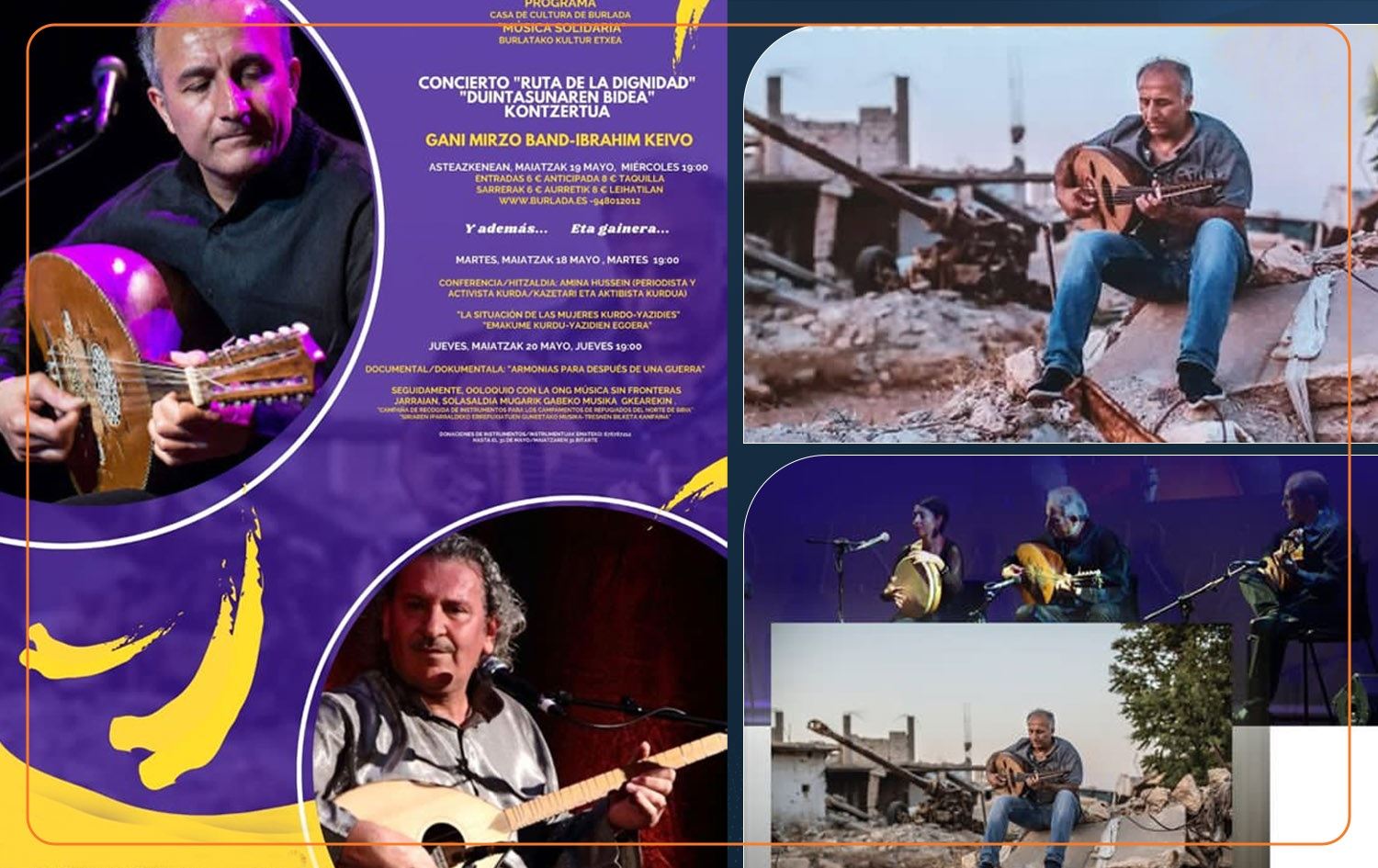 Ganî Mîrzo ji bo Rojava û Şingalê li Spanyayê konseran saz dike