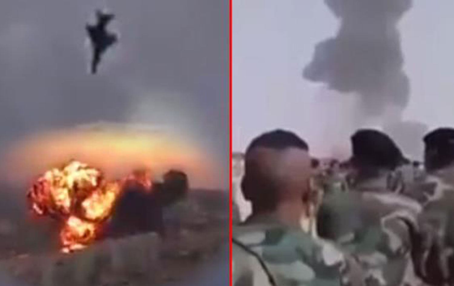 Libya’da Hafter gösterisinde savaş uçağı yere düştü