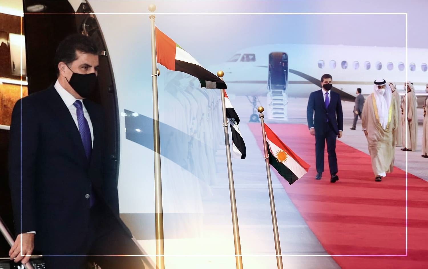 نێچیرڤان بارزانی لەگەڵ محەممەد بن زاید، جێنشینی ئەبوزەبی کۆدەبێتەوە