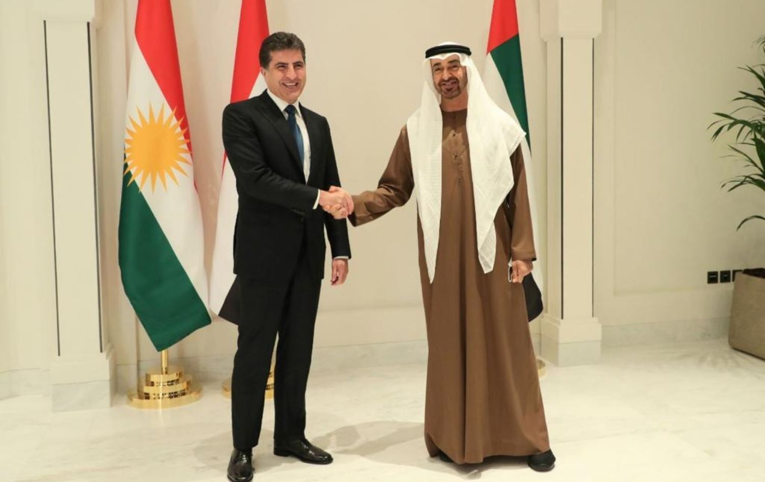 Neçirvan Barzani ile Abu Dabi Veliaht Prensi El Nahyan bir araya geldi