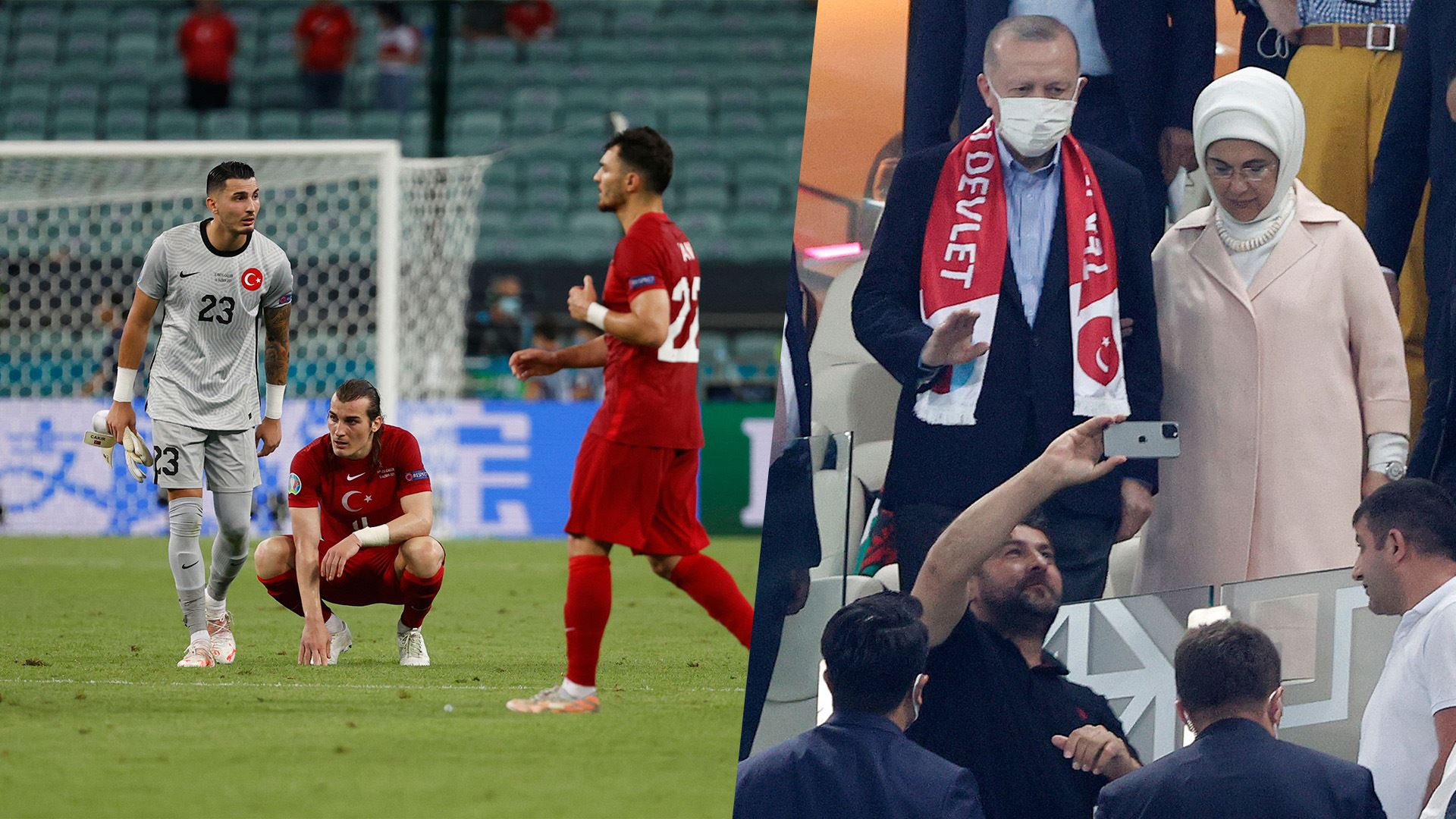 ئەردۆغان ئامادەی یاریی تورکیا و وێڵز بوو