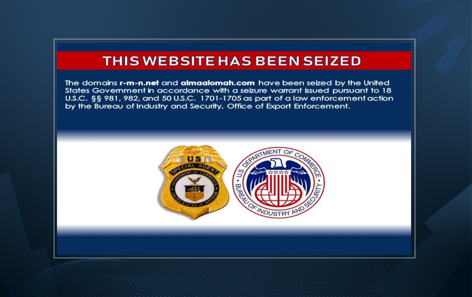 ABD, İran devlet televizyonuna ait bazı internet sitelerini ele geçirdi