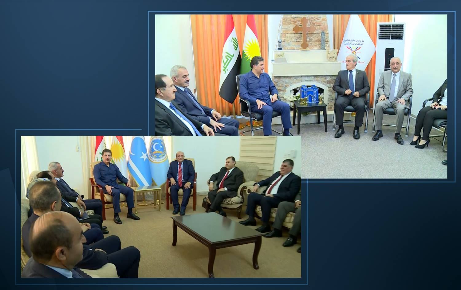 Başkan Neçirvan Barzani Türkmen, Keldani ve Süryani temsilcileriyle bir araya geldi