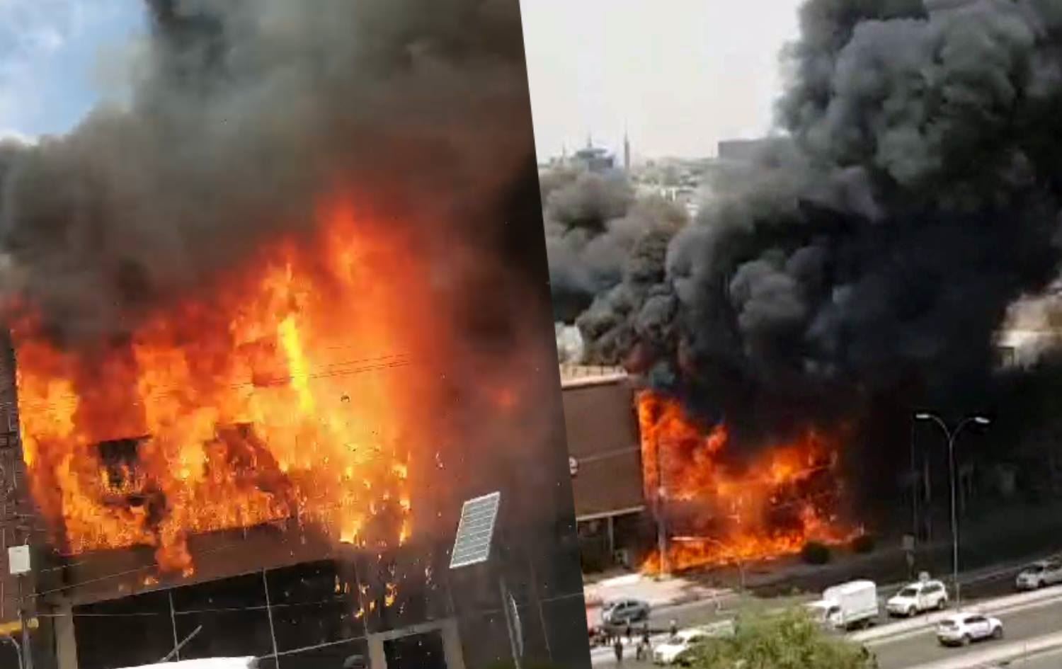 Başkentte mobilya mağazasında yangın