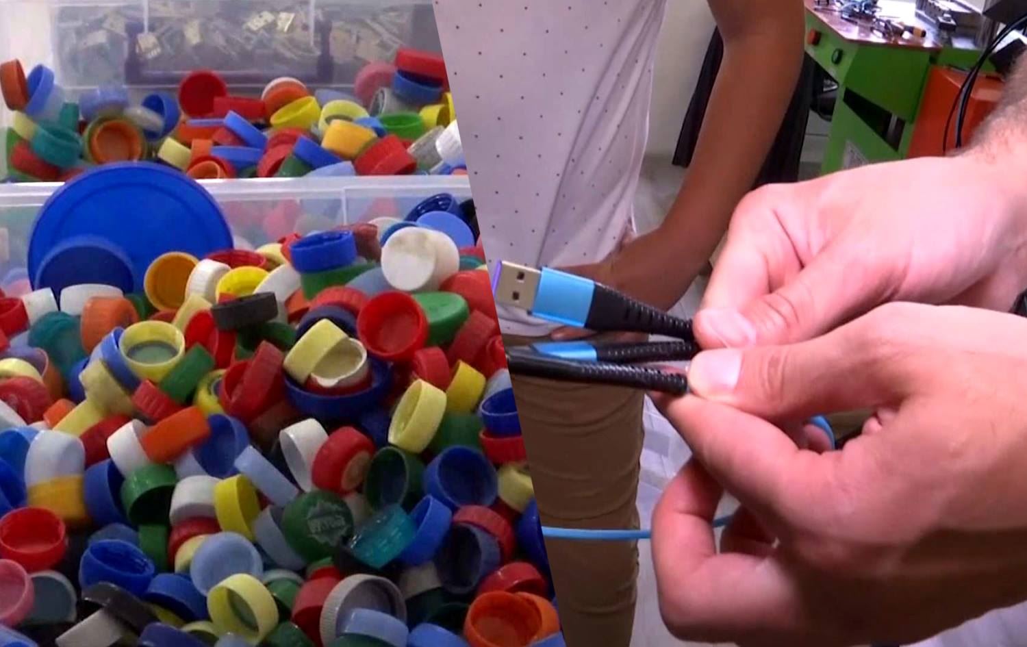 گەنجێک سەرە بووتڵە فڕێدراوەکان دەکاتە وایەری USB