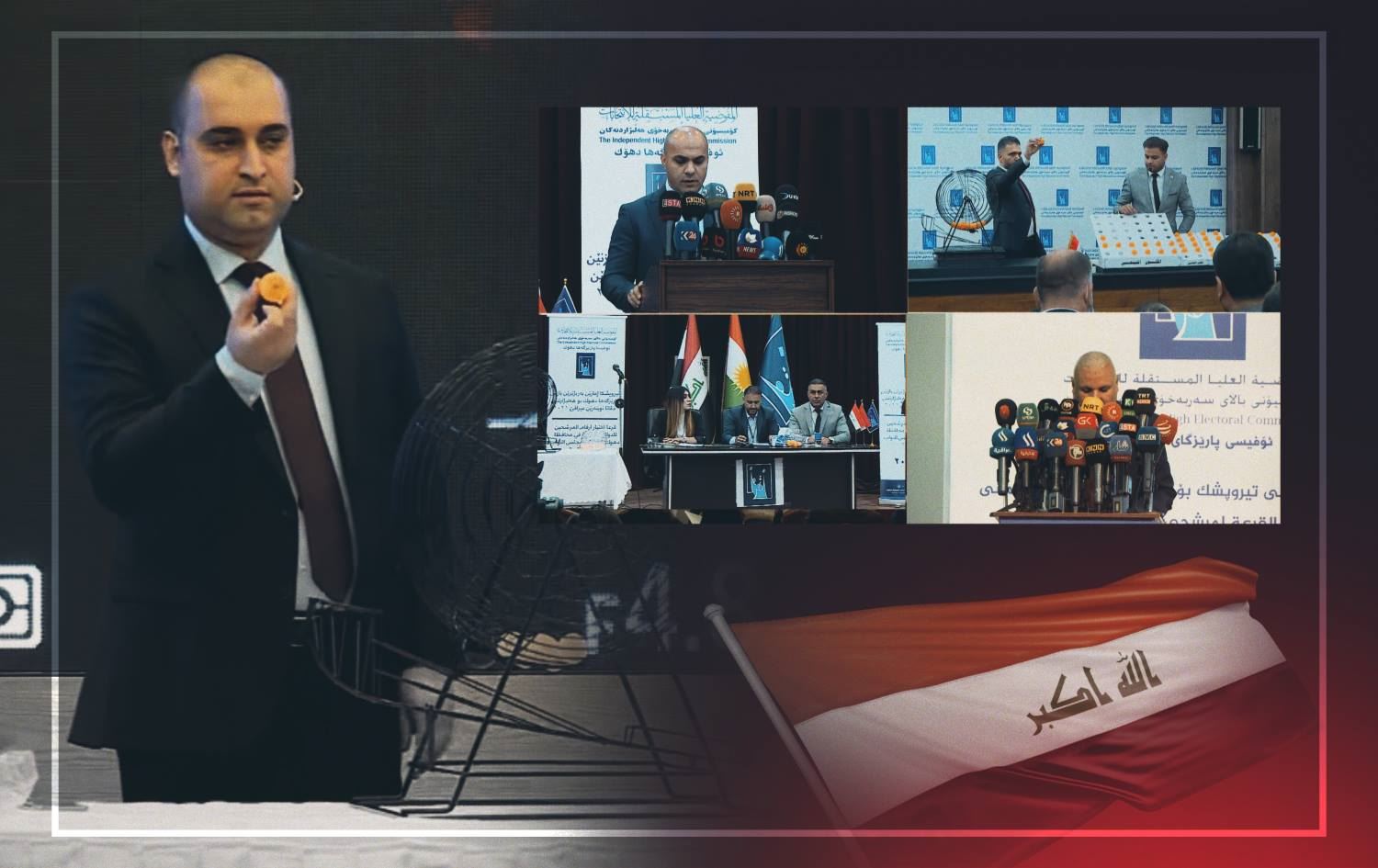 بە تیروپشک ژمارە بە بەربژێرانی هەڵبژاردنی پەرلەمانی عێراق دەدرێت