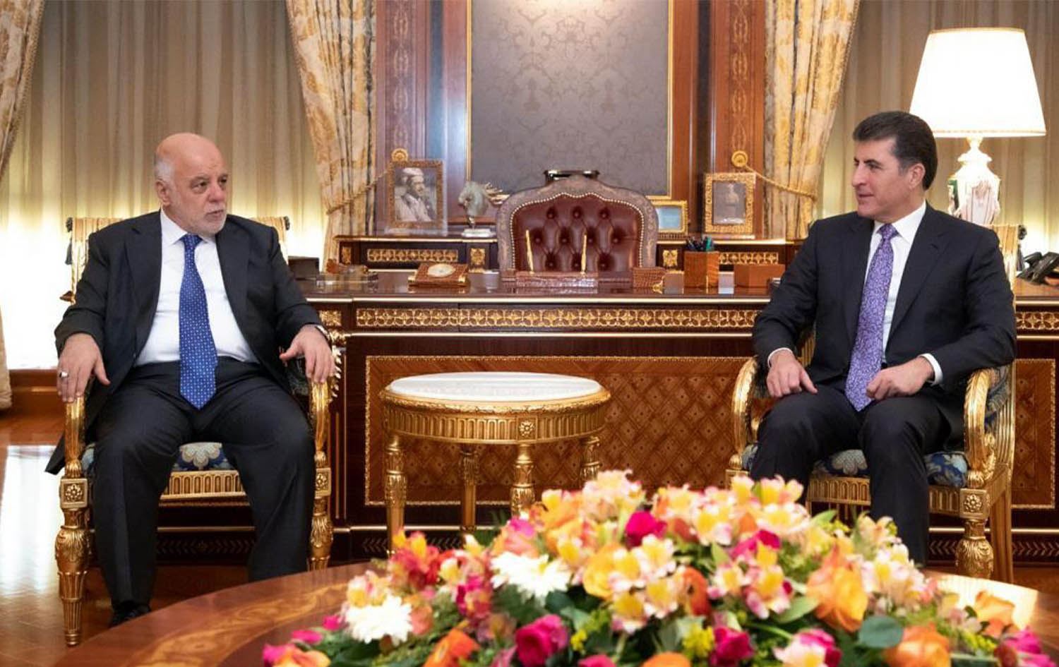 Nêçîrvan Barzanî û Heyder Ebadî li Hewlêrê civiyan