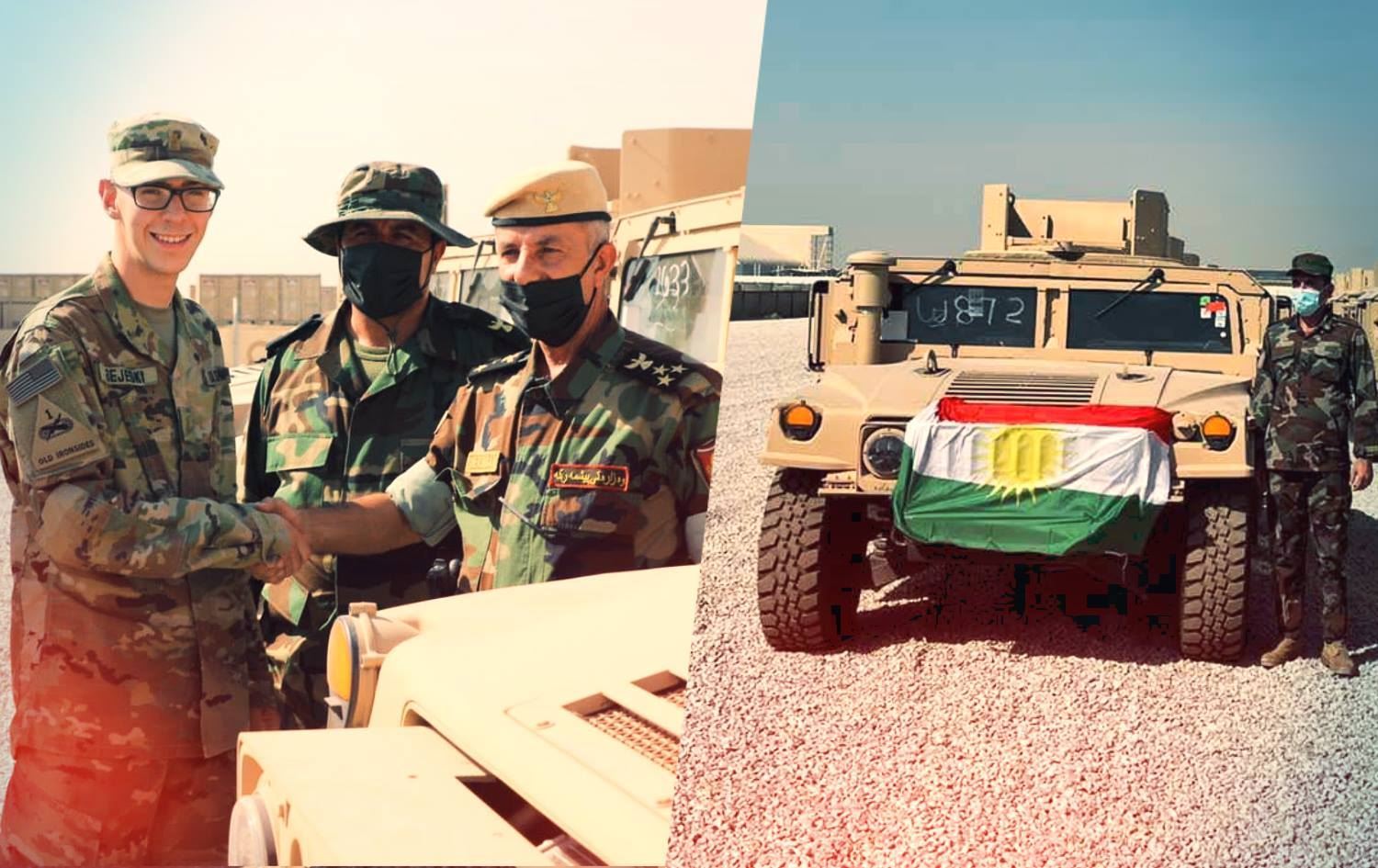 Hevpeymanan hejmareke hummer û otomobîlên leşkerî da Hêzên Pêşmerge