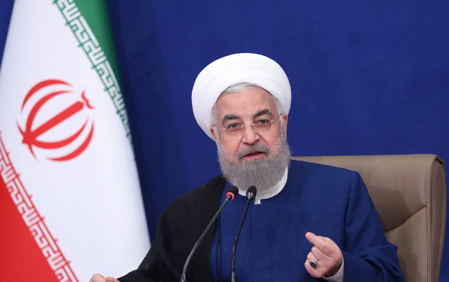 حەسەن رووحانی: توانیمان بەشی زۆری پلان و پرۆژەکان جێبەجێ بکەین