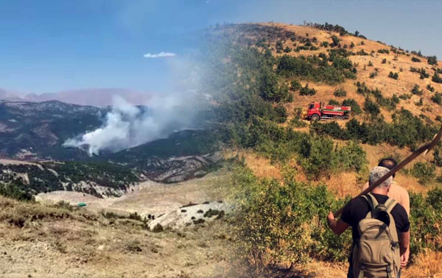 Şemdinli'de yangın yeniden başladı, Hozat yangını devam ediyor