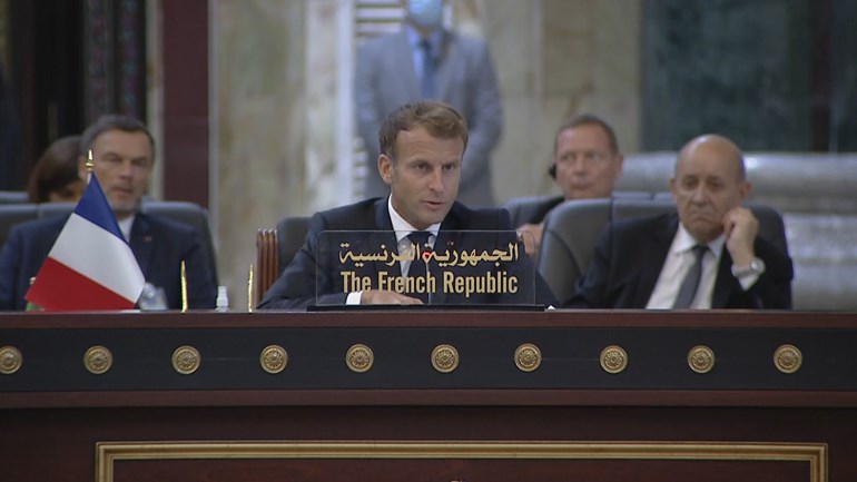 سەرۆکی فەرەنسا لە لووتکەی بەغدا