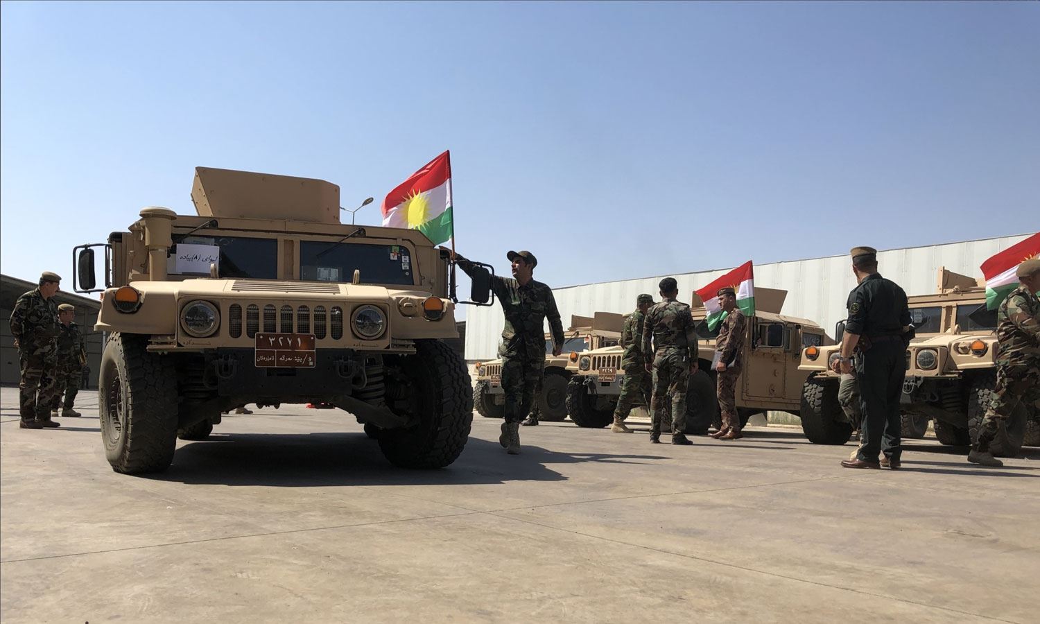 Koalisyondan Peşmerge Güçlerine 150 araçlık askeri yardım