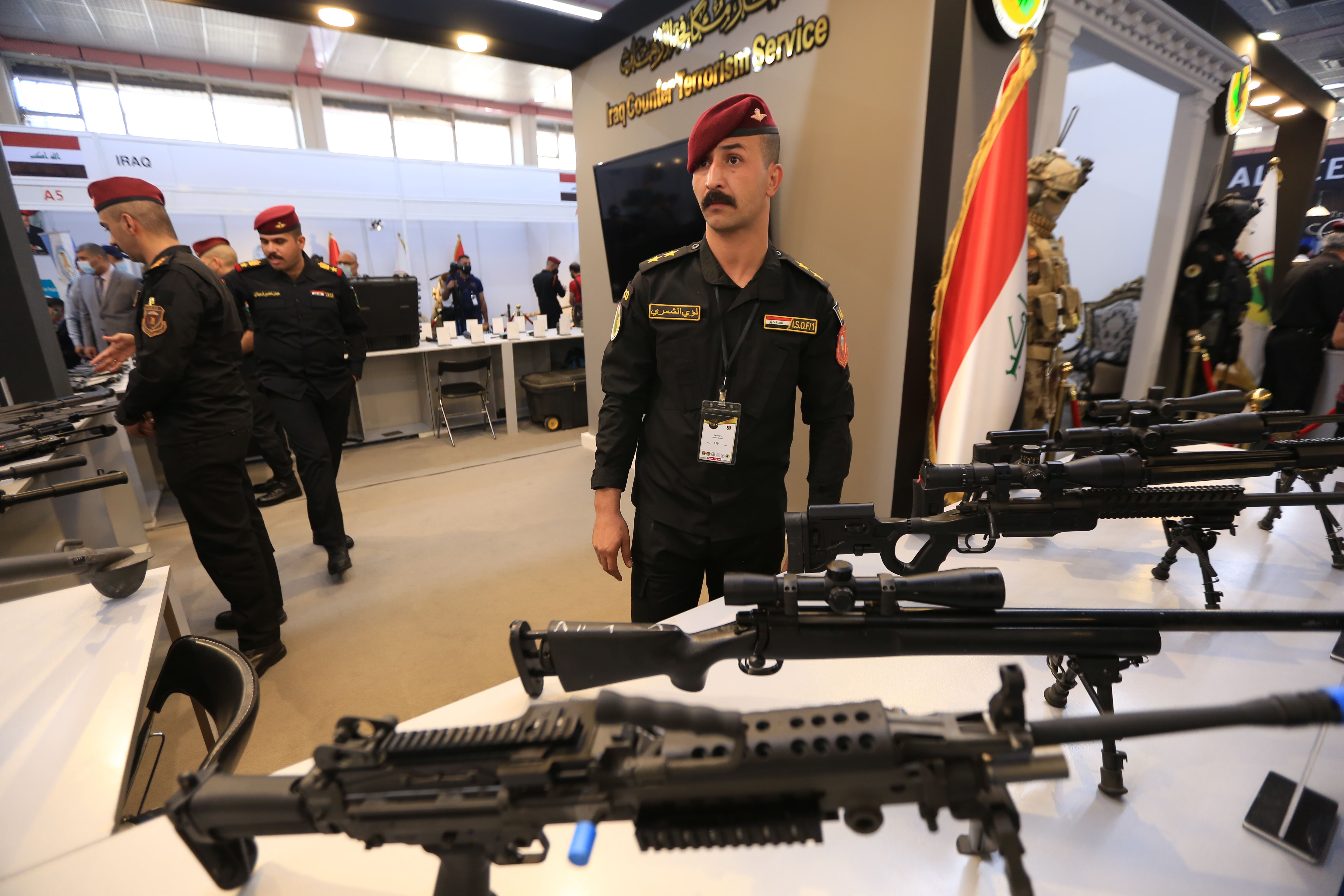 Bağdat'ta düzenlenen 'ATSO 2021' fuarında terörle mücadele ekipmanları sergilendi