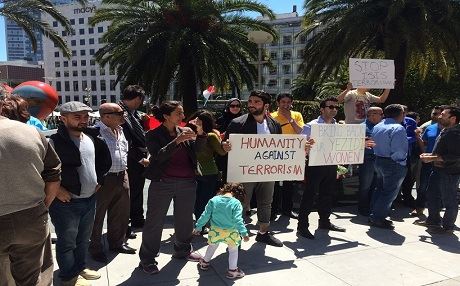 Amerîka: Xwepêşandana Kurdistaniyan li dijî DAIŞê