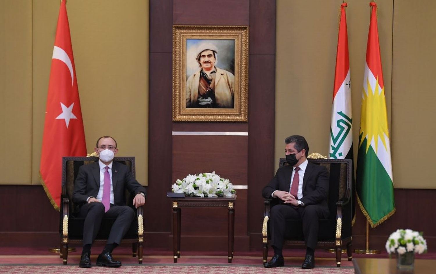 Mesrur Barzani Erbil’de Türkiye Ticaret Bakanı Muş ile görüştü