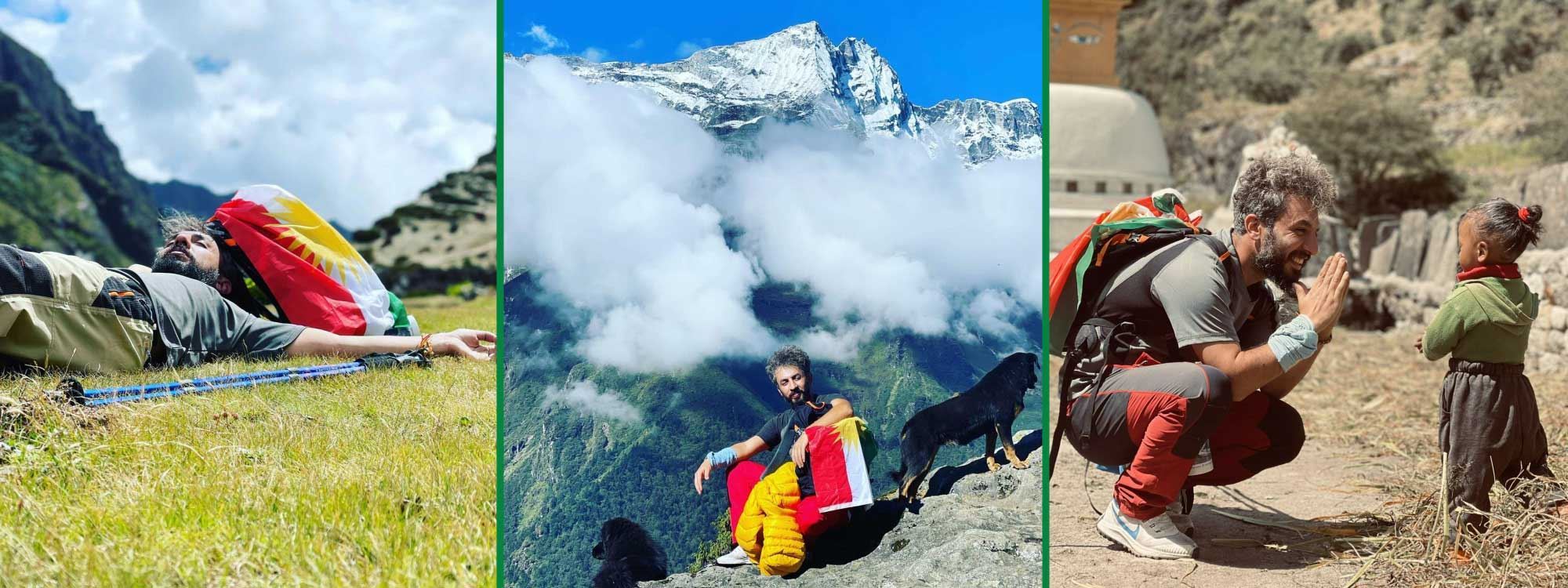 Geşta bilindkirina Ala Kurdistanê li Çiyayê Everestê