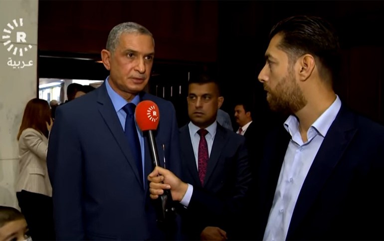 عثمان الغانمي مع مراسل رووداو