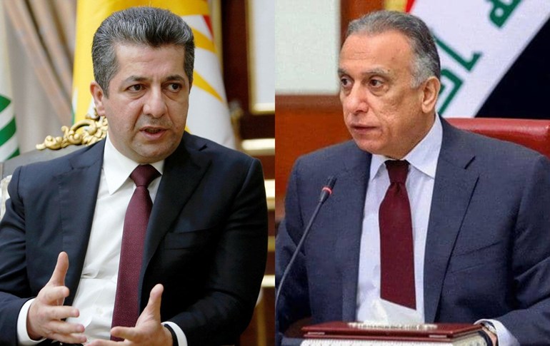 مصطفى الكاظمي- مسرور بارزاني