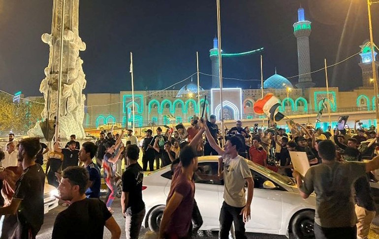 احتفال لجماهير التيار الصدري في النجف