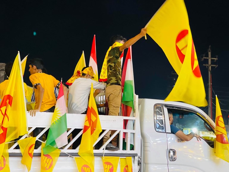 Ahenga alîgirên PDKê li Hewlêrê Wêne: Rûdaw