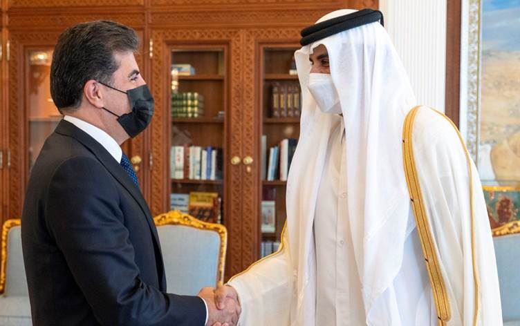 Katar Emiri Al Sani’den Neçirvan Barzani’ye: Erbil’e gelmeyi umut ediyorum