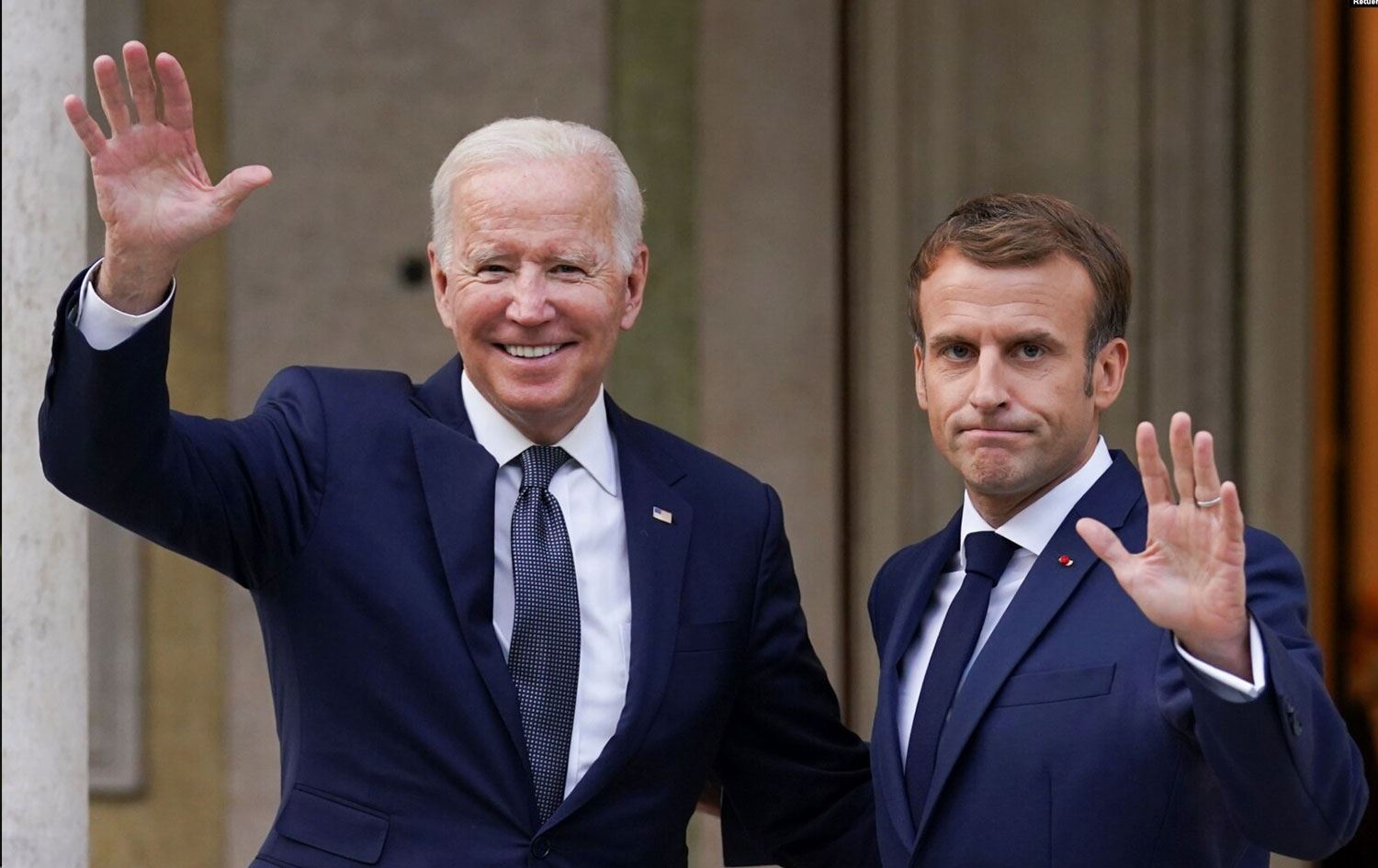 Biden ile Macron denizaltı gerilimi sonrası ilk kez bir arada
