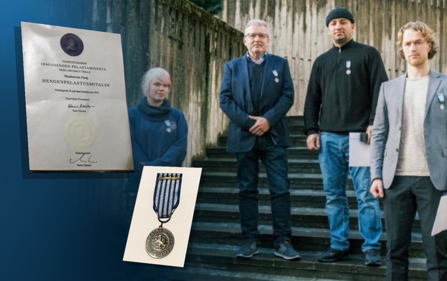 Penaberê Kurd madalyaya 'wêrekiyê' ya Fînlandiyayê wergirt