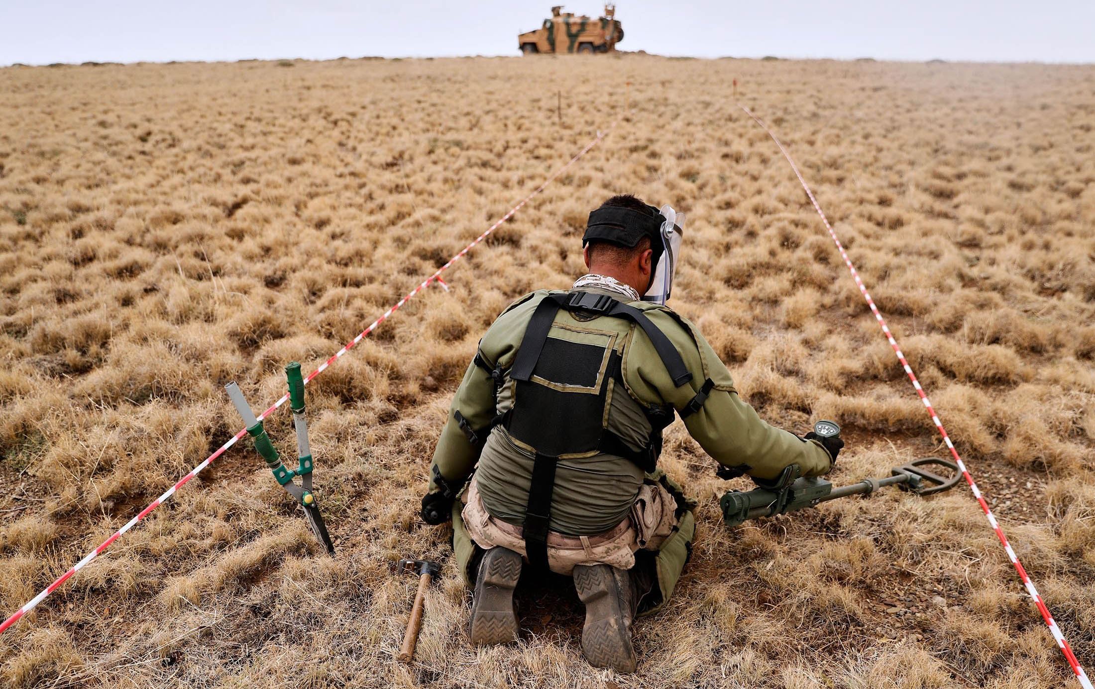 تورکیا پاککردنەوەی ناوچە مینڕێژکراوەکانی بۆ 2025 دواخست