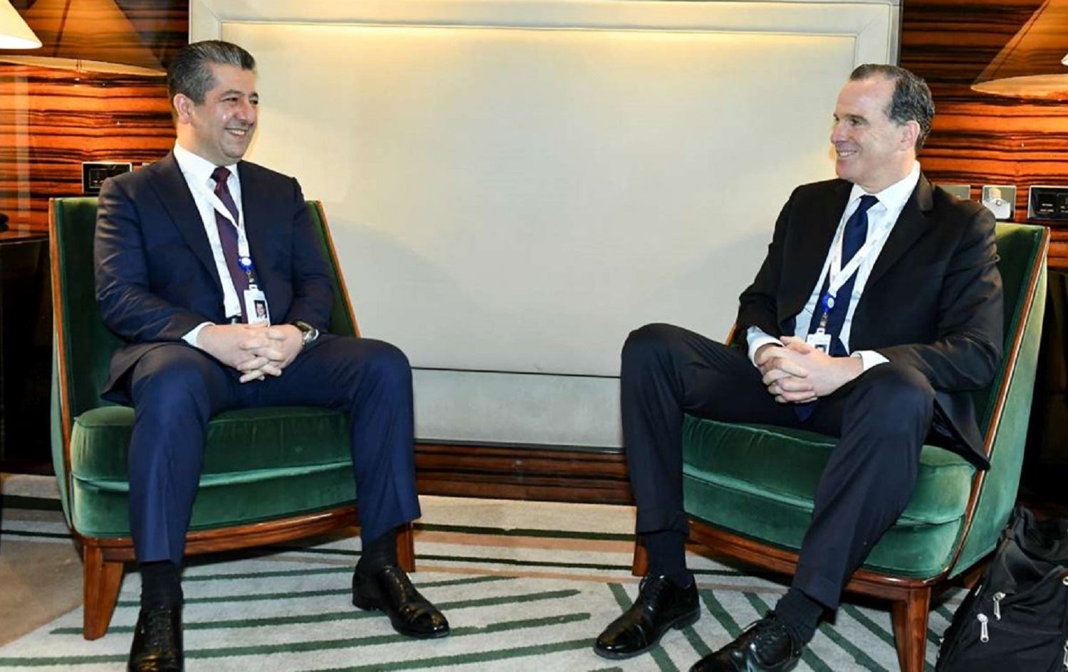 Mesrûr Barzanî û Brett McGurk civiyan