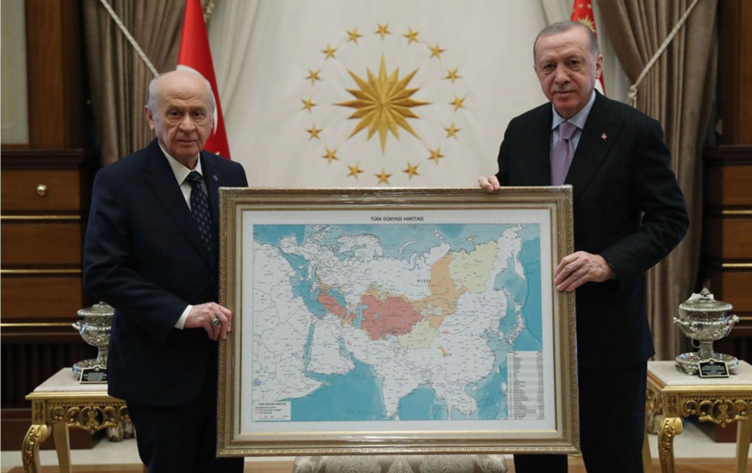 Rusya’dan Bahçeli’nin Erdoğan'a hediye ettiği haritaya ilişkin açıklama
