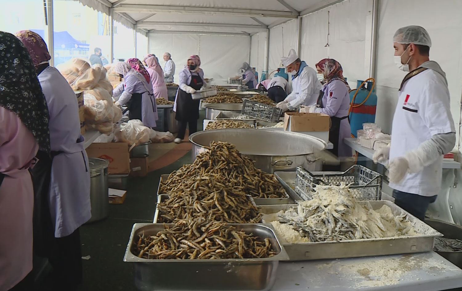 Arnavutköy Belediyesi halka 4 ton hamsi dağıttı