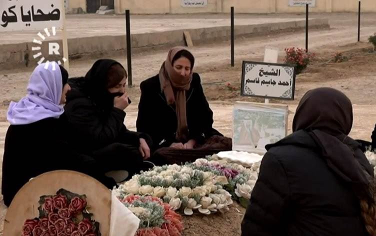 ŞENGAL – Koço köyünde katledilen 41 Ezidi Kürt törenle toprağa verildi