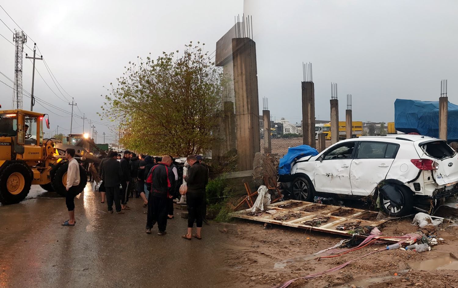 بەرگریی شارستانیی هەولێر: سێ کەس بەهۆی لافاو لە دارەتوو گیانیان لەدەستداوە